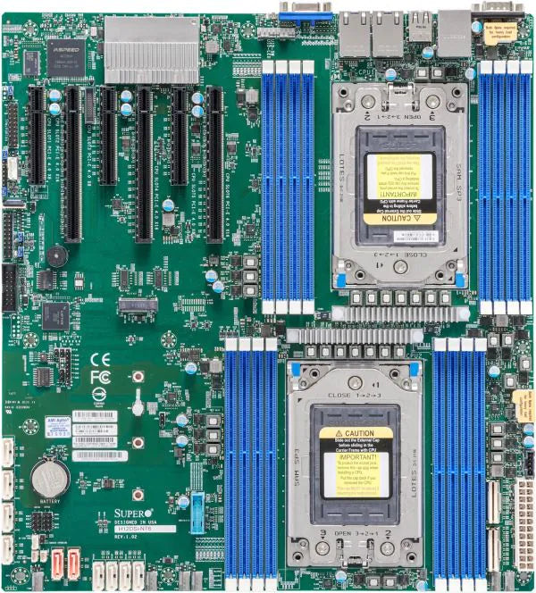 2U Dual CPU AMD EPYC, 8x 3.5", 32 DIMM - MBD-H12DSi-NT6