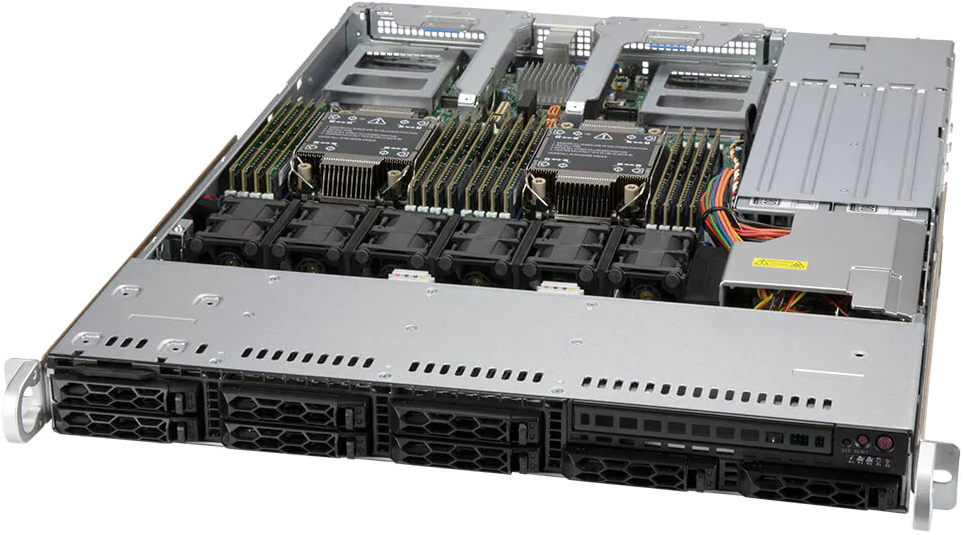 1U Dual CPU Intel Xeon, 8x 2.5”, 32 DIMM – SYS-120C-TR