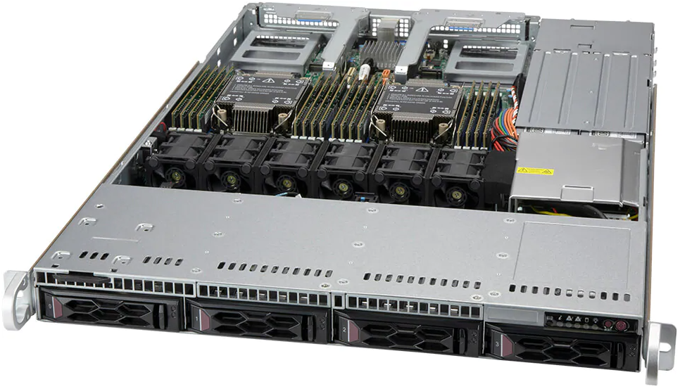 1U Dual CPU Intel Xeon, 4x 2.5”, 32 DIMM – SYS-610C-TR