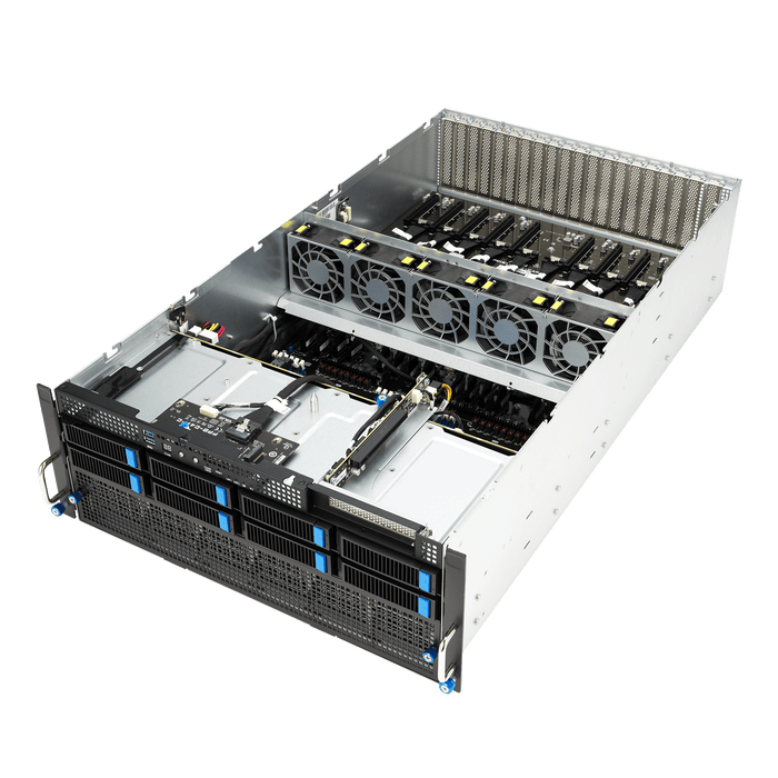 4U Dual AMD EPYC CPU, 8x 3.5", 24 DIMM, GPU Server (up to 8 GPUs) - ESC8000A-E12
