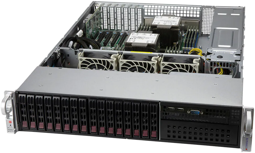 2U Dual CPU Intel Xeon, 16x 2.5", 16 DIMM - SYS-220P-C9R