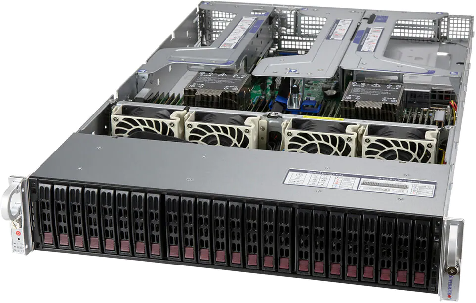 2U Dual CPU Intel Xeon, 24x 2.5", 32 DIMM - SYS-220U-TNR