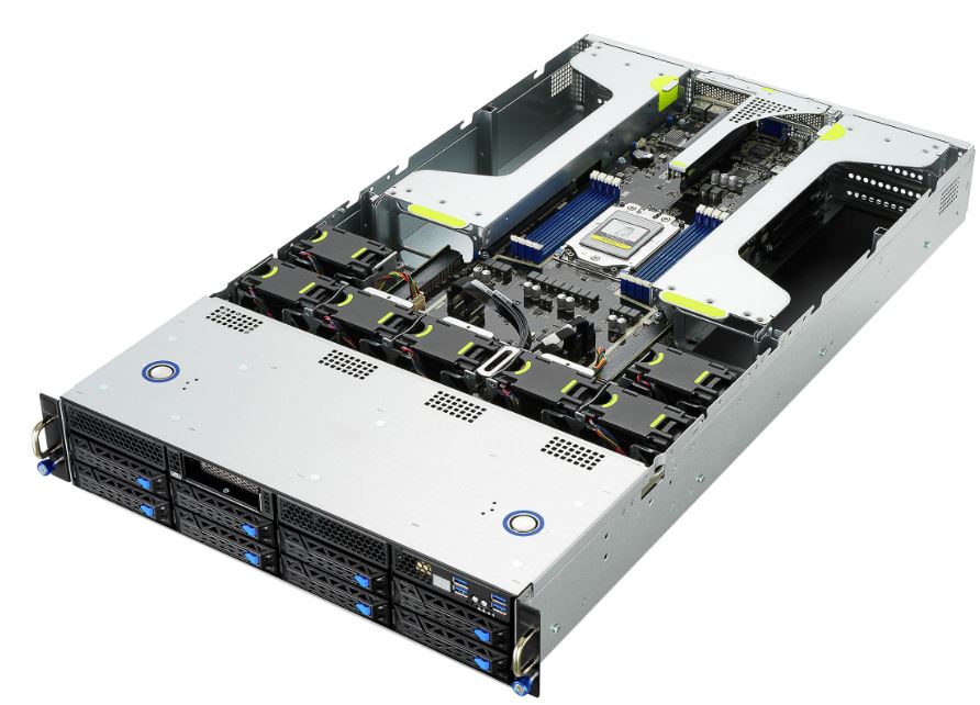 2U Single AMD EPYC CPU 8x 2.5", 8 DIMM, GPU Server (up to 8 GPUs) - ESC4000A-E10 (Fully Configured)