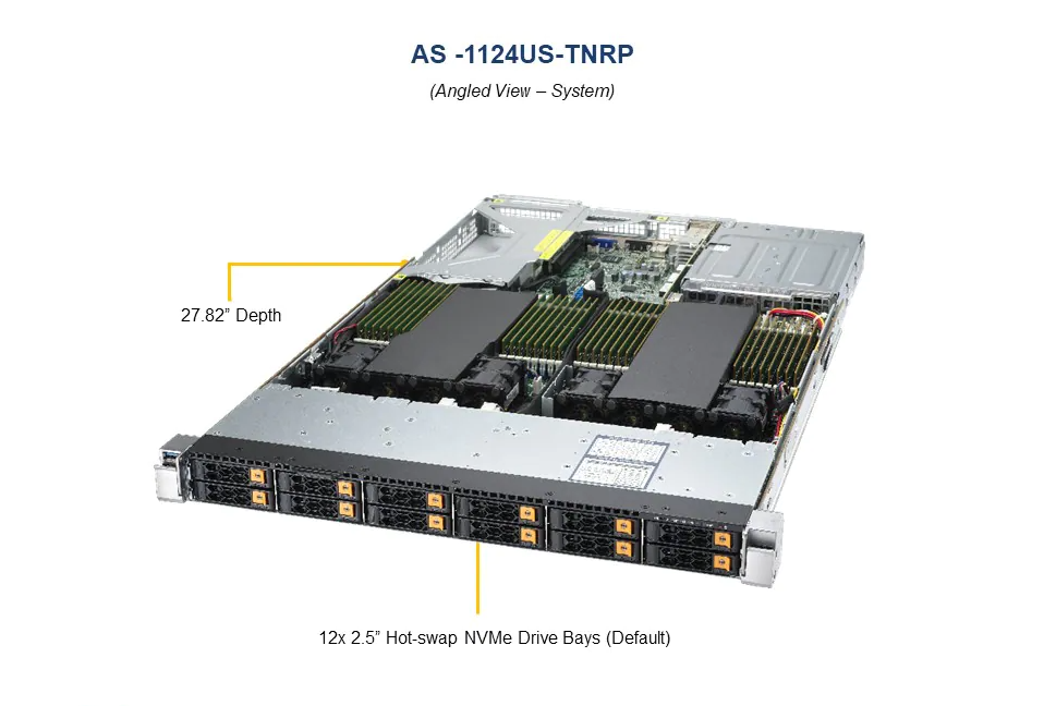 1U Dual CPU Intel Xeon, 8x 2.5”, 32 DIMM – AS-1124US-TNRP